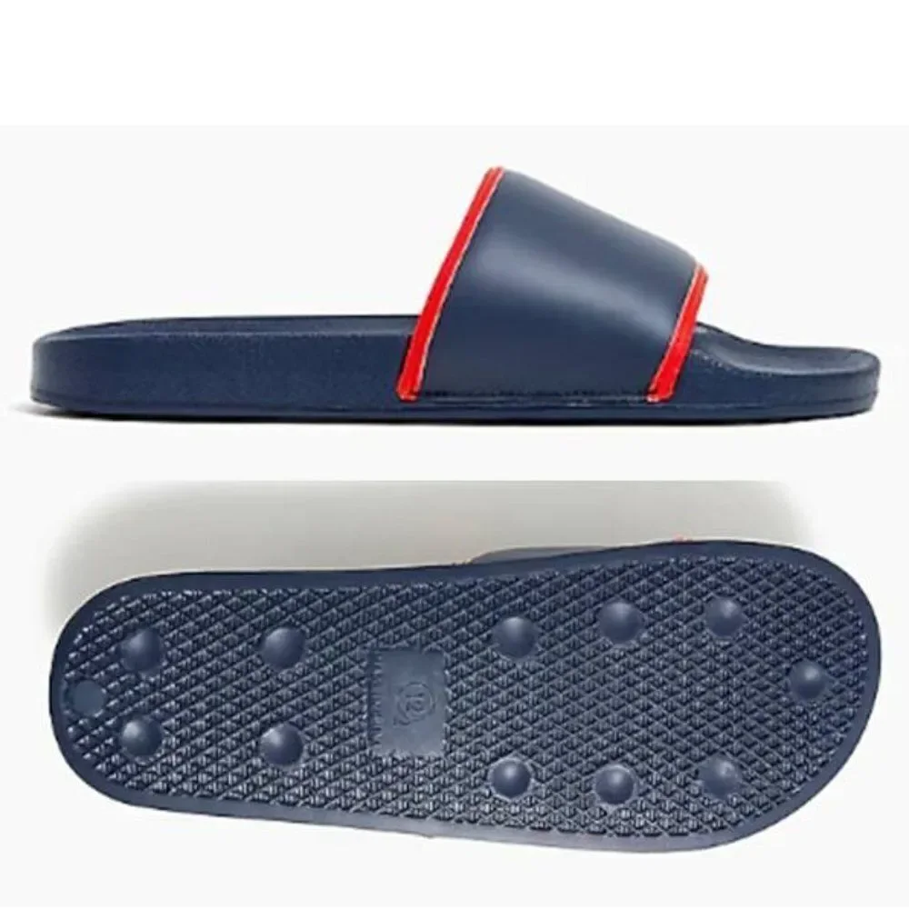 J CREW Men's Navy Pool Slides